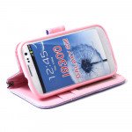 Wholesale Galaxy S3 /i9300 Square Wallet Flip Leather Case with Stand (Purple)